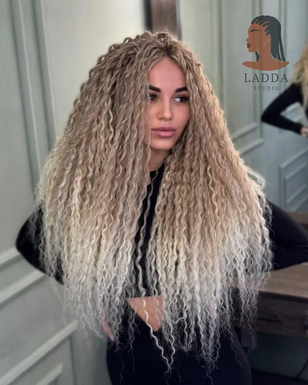Uzun ve hacimli Rus afrosu çalışması — Ladda Studio Beşiktaş İstanbul